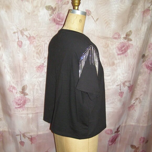 NWT size XL 10-12 Joie Gemstone fringe Sleeve Tee - Picture 5 of 9